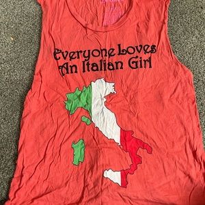 Rare vintage le shirt everyone loves an Italian girl sleeveless tshirt